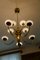 Art Deco German Brass and Satined Glass Chandelier 1