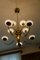 Art Deco German Brass and Satined Glass Chandelier, Image 1