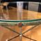 Vintage Glass Side Table with Arrow Legs 7