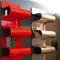 Rotes Bücherregal in Wellen-Optik von Julien Vidame 2