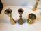 Vintage Scandinavian Brass Candleholders, Set of 6 3