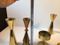 Vintage Scandinavian Brass Candleholders, Set of 6 5