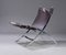 Vintage Scissor Chair aus Chrom & Sattelleder 1