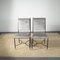 Regency Gray Velvet Chairs in Iron Structure with Brass attributed to Luigi Caccia Dominioni, 1960s, Set of 2, Image 9