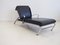 Vintage Black Leather & Steel Chaise Lounge by Massimo Iosa Ghini for Moroso 3