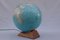 Beleuchteter 34cm Vintage Globus aus Glas von Columbus Oestergaard auf Teakholzfuss in anthroposophischer Form, 1960er 12
