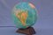 Beleuchteter 34cm Vintage Globus aus Glas von Columbus Oestergaard auf Teakholzfuss in anthroposophischer Form, 1960er 6