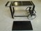 Large Vintage Chrome & Black Oak Serving Cart 9