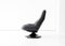 Swedish Black Leather Swivel Lounge Chair, 1960s, Image 5