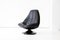 Swedish Black Leather Swivel Lounge Chair, 1960s, Image 3