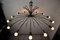 Large 14-Arm Brass Chandelier, 1950s 4