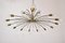 Large 14-Arm Brass Chandelier, 1950s, Image 1