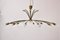 Large 14-Arm Brass Chandelier, 1950s 2