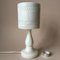 Lámpara de mesa sueca vintage de alabastro macizo blanco, Imagen 9