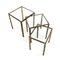 Italian Brass & Glass Nesting Tables, 1950s 6