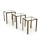 Italian Brass & Glass Nesting Tables, 1950s 1