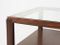 Square Italian Rosewood & Glass Coffee Table, 1960s, Image 6