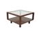 Square Italian Rosewood & Glass Coffee Table, 1960s, Image 2