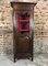 Antique Provencal Cabinet with Glass & Carved Oak 1