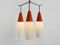 Large Mid-Century Metal and Glass Ceiling Light by Josef Hurka for Napako, Image 2