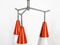 Large Mid-Century Metal and Glass Ceiling Light by Josef Hurka for Napako 9
