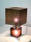 Italian Ceramic Table Lamp with Basket Shade, 1960s 5