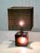 Italian Ceramic Table Lamp with Basket Shade, 1960s 6