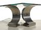 Italian Stainless Steel Coffee Table by Francois Monnet, 1970s 4