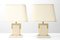 Travertine & Brass Table Lamps by Camille Breesch, 1970s, Set of 2, Image 1