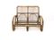 Mobilier de Salon Mid-Century en Osier, 1950s 3