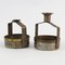 Candlestick & Ashtray by Hugo Berger for Goberg Metallwarenfabrik, 1900s, Set of 2 2