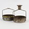 Candlestick & Ashtray by Hugo Berger for Goberg Metallwarenfabrik, 1900s, Set of 2 1