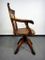 Italian Swivel Desk Chair in Oak, 1920s, Image 6