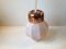 Danish Pink Opaline Glass & Copper Pendant from Lyfa, 1950s 5