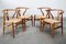 CH24 Wishbone Chairs by Hans J. Wegner for Carl Hansen, 1960s, Set of 4 2