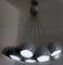 Italian White Varnished Metal Chandelier with 19 Lampshades, 1980s, Image 5