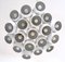 Italian White Varnished Metal Chandelier with 19 Lampshades, 1980s 6