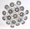 Italian White Varnished Metal Chandelier with 19 Lampshades, 1980s, Image 6