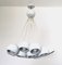 Italian White Varnished Metal Chandelier with 19 Lampshades, 1980s, Image 1