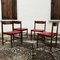 Mid-Century Dining Chairs in Skai and Beech by Gianfranco Frattini, 1960s, Set of 4 8