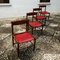 Chaises de Salle à Manger Mid-Century en Skaï et Hêtre par Gianfranco Frattini, 1960s, Set de 4 5