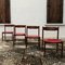 Mid-Century Dining Chairs in Skai and Beech by Gianfranco Frattini, 1960s, Set of 4 10