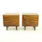 Cubical Walnut Bedside Tables, 1970s, Set of 2 2