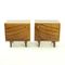 Tables de Chevet Cubiques en Noyer, 1970s, Set de 2 2