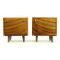 Cubical Walnut Bedside Tables, 1970s, Set of 2, Image 1