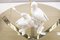White Ceramic Table Lamp with 2 Parrots, 1960s 8