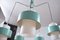 Mid-Century Teal Chandelier 3