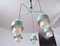 Mid-Century Teal Chandelier, Image 1