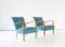 Model 401 Armchairs in Turquoise Velvet from Cassina, 1940s, Set of 2, Image 2