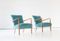 Model 401 Armchairs in Turquoise Velvet from Cassina, 1940s, Set of 2, Image 1